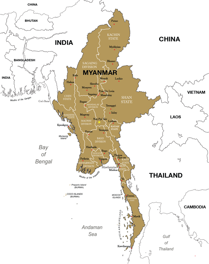 Myanmar Map